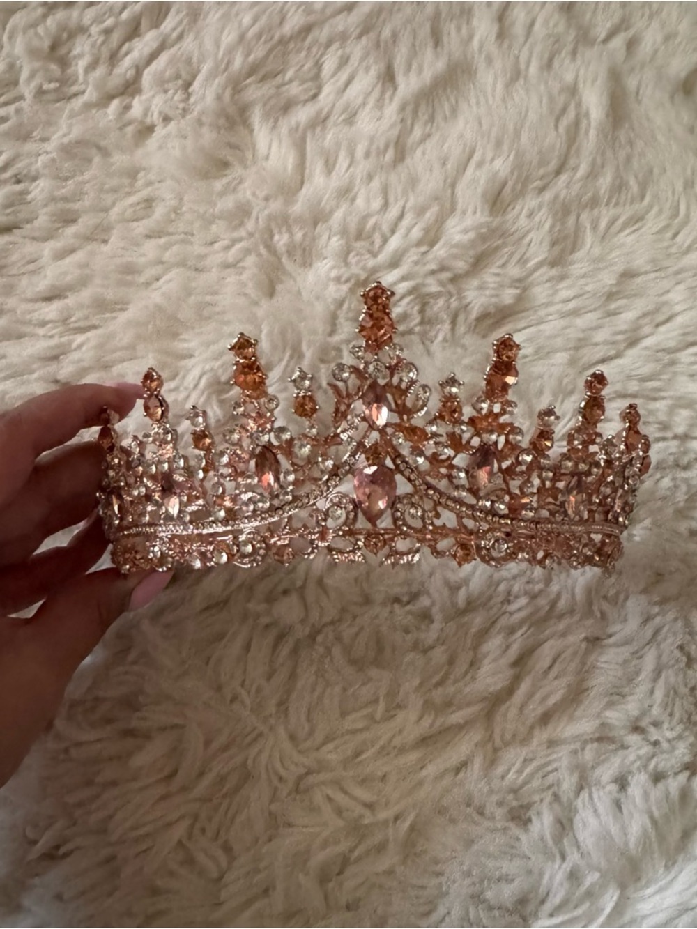 Rose Gold Crystal Tiara